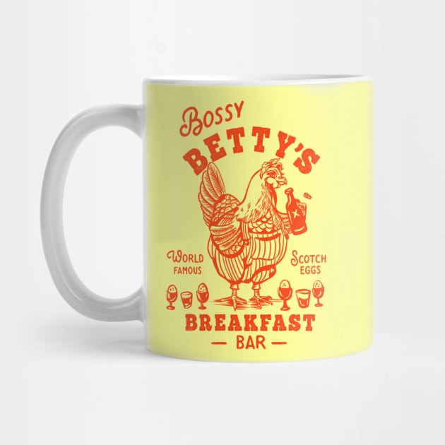 "Bossy Betty's Breakfast Bar" Cute Retro Diner Design by The Whiskey Ginger